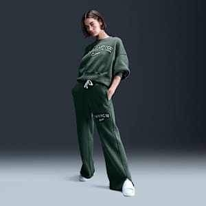 NFLロゴ入りナイキロゴパンツサイズ 28 Nike Sportswear Phoenix Fleece Women's High-Waisted Wide-Leg Logo